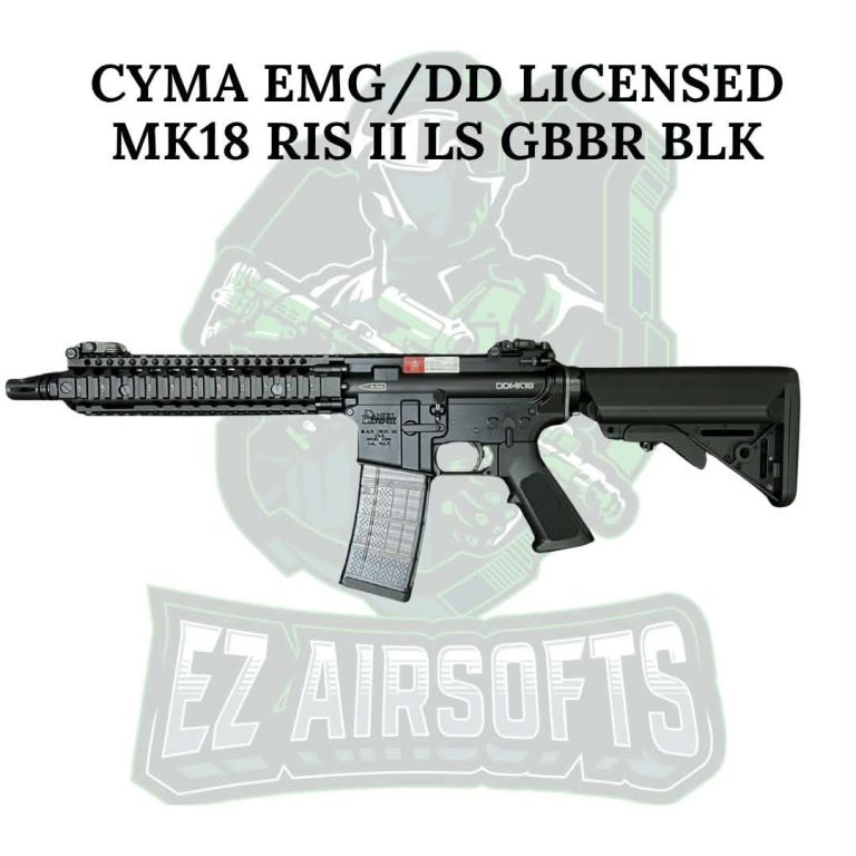 CYMA EMG/DD LICENSED MK18 RIS II LS GBBR BLK